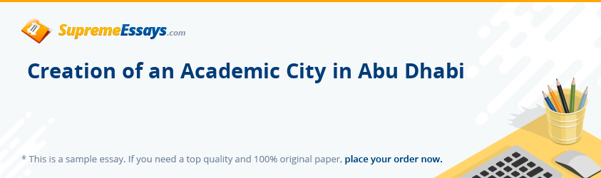Creation of an Academic City in Abu Dhabi
