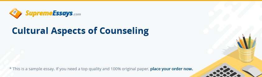 Cultural Aspects of Counseling