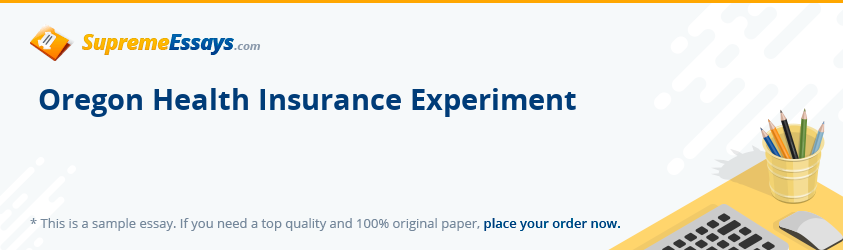 Oregon Health Insurance Experiment